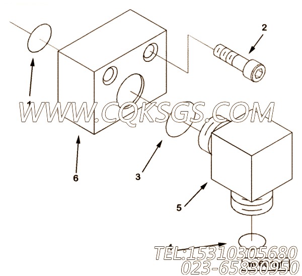 3630739弯管接头,用于康明斯KTA38-C1050动力性能件组,【吊管机】配件