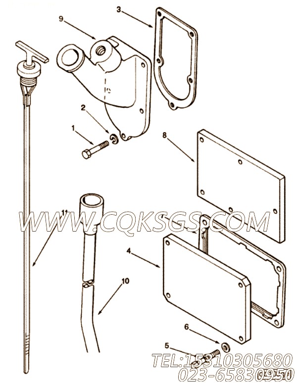 【油表管】康明斯CUMMINS柴油机的3250751 油表管