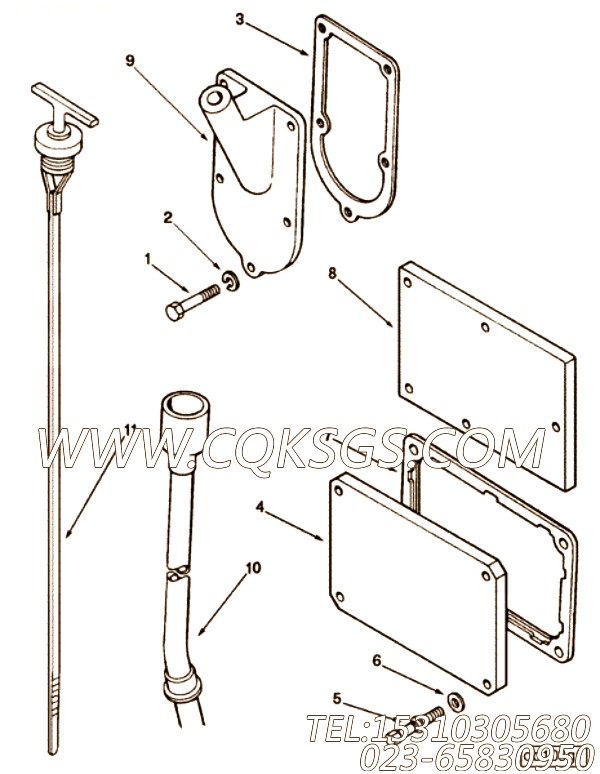 【油表管支架】康明斯CUMMINS柴油机的193644 油表管支架