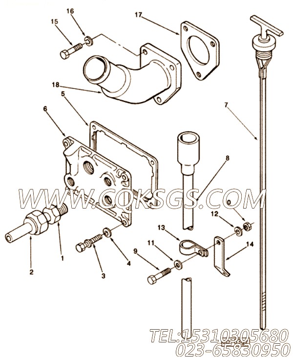 【油表管】康明斯CUMMINS柴油机的3251992 油表管
