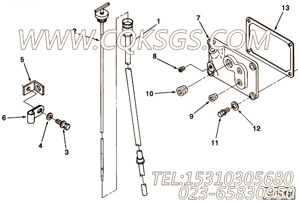 【油表管】康明斯CUMMINS柴油机的137589 油表管