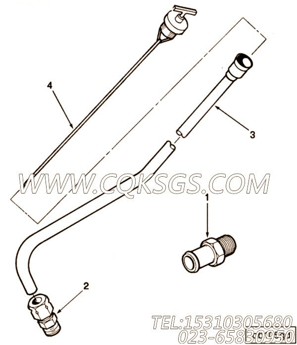 【油尺】康明斯CUMMINS柴油机的3047047 油尺