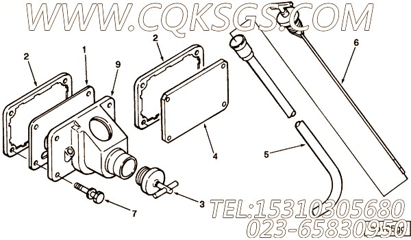 【油表管】康明斯CUMMINS柴油机的202027 油表管