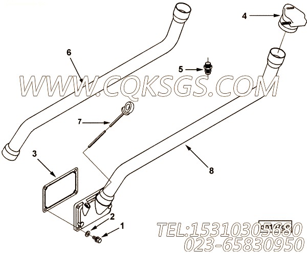 【外螺纹接头】康明斯CUMMINS柴油机的3252862 外螺纹接头