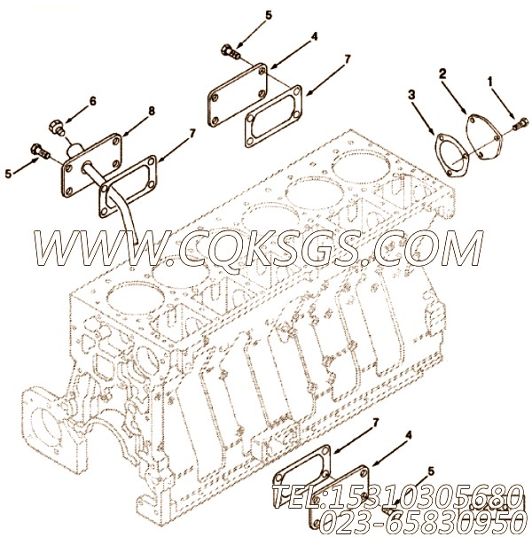 【手孔盖】康明斯CUMMINS柴油机的3819303 手孔盖