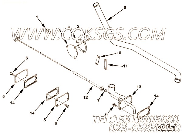 【油表管】康明斯CUMMINS柴油机的3256385 油表管