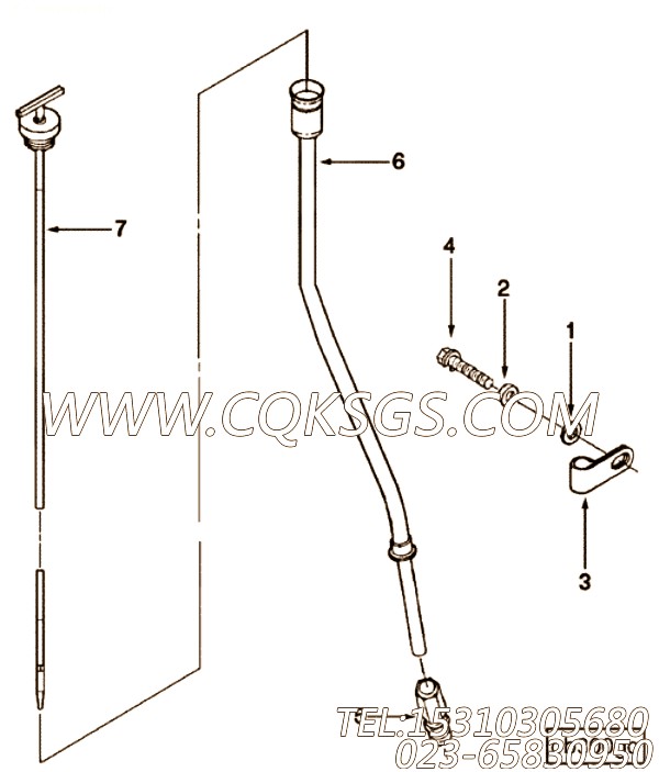 【油表管】康明斯CUMMINS柴油机的202701 油表管