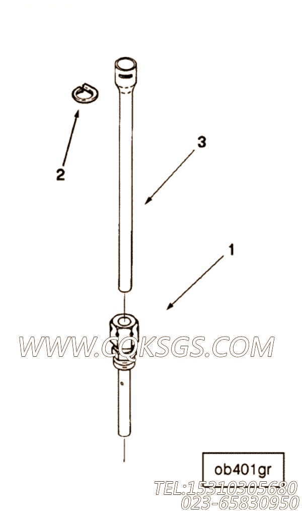 【油表管】康明斯CUMMINS柴油机的3037891 油表管