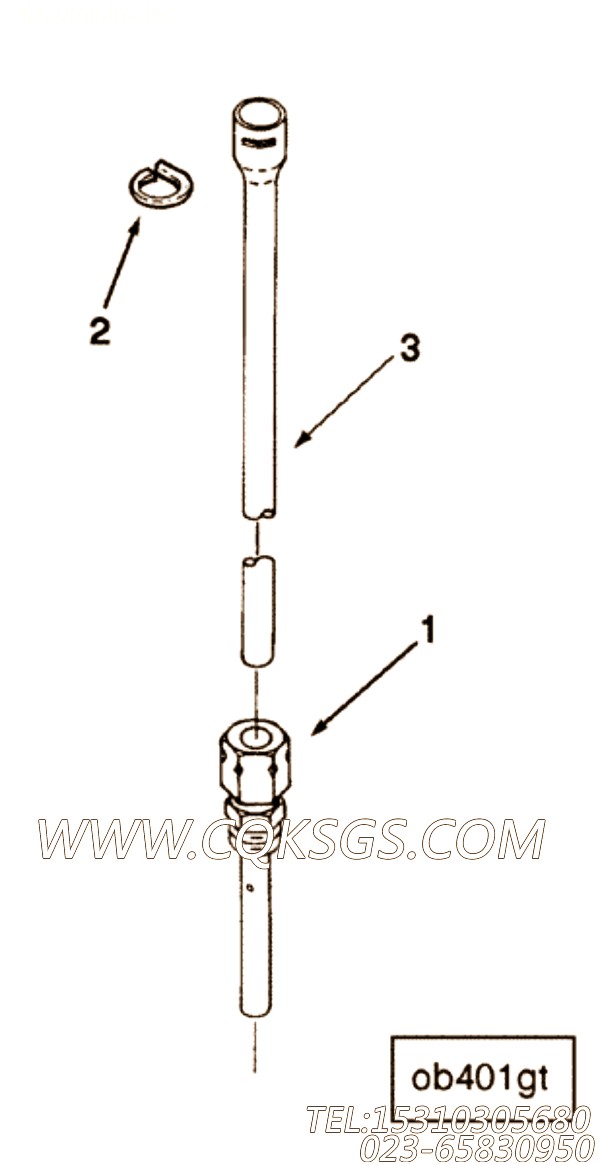 【油表管】康明斯CUMMINS柴油机的3041208 油表管