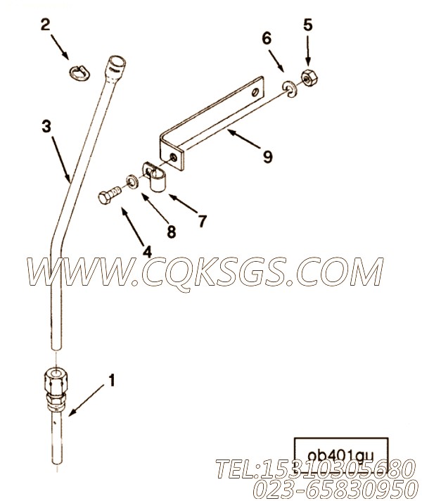 Bracket, Oil Gauge Tube