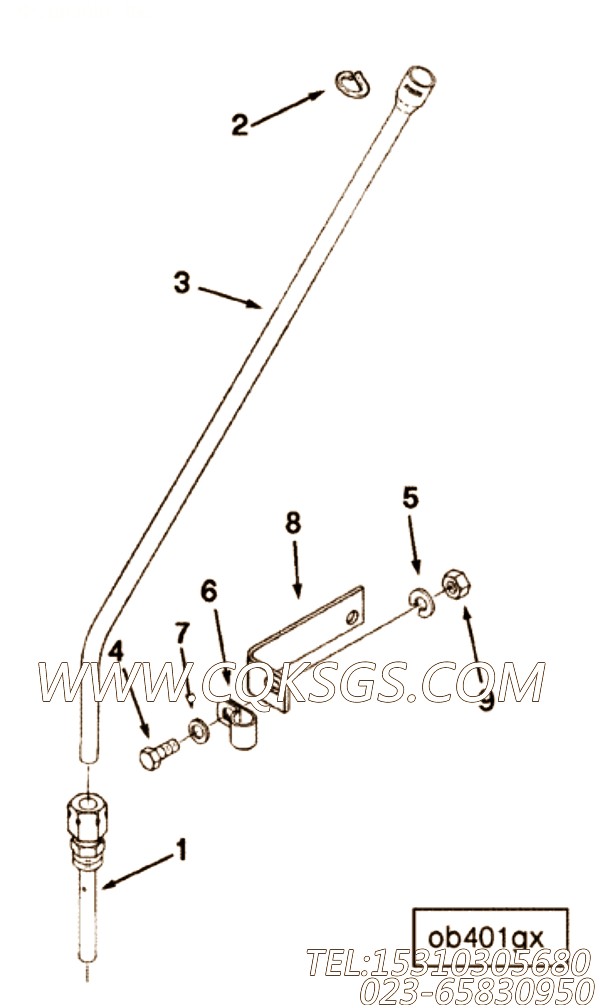 【油表管】康明斯CUMMINS柴油机的3041216 油表管