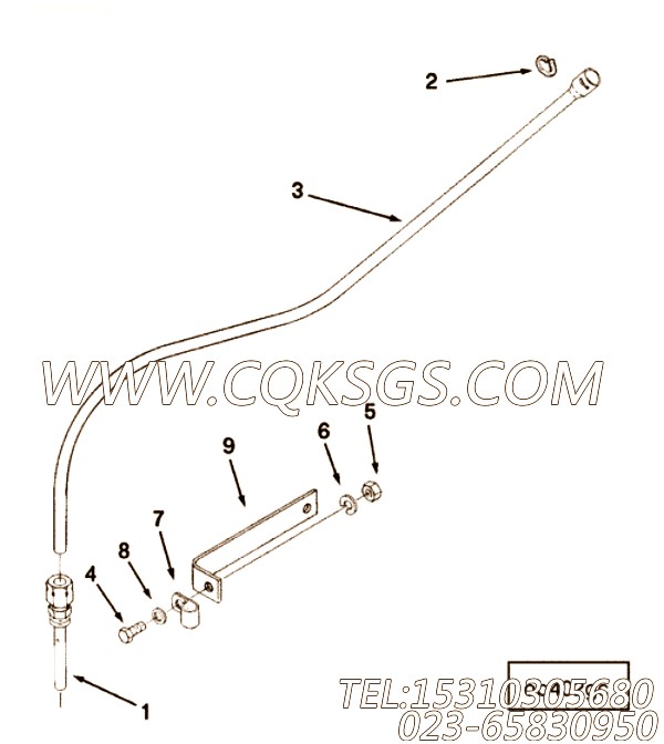 【油表管】康明斯CUMMINS柴油机的3041235 油表管