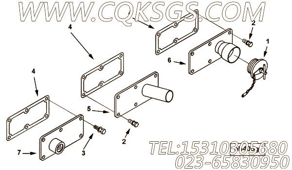 【手孔盖】康明斯CUMMINS柴油机的3402001 手孔盖