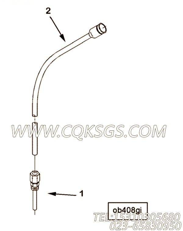 【油表管】康明斯CUMMINS柴油机的3001745 油表管