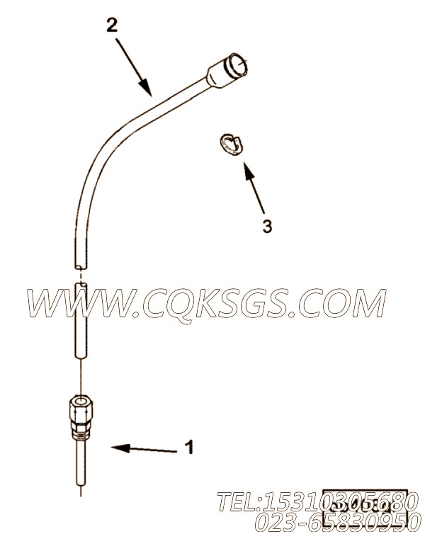 【油表管】康明斯CUMMINS柴油机的3041234 油表管
