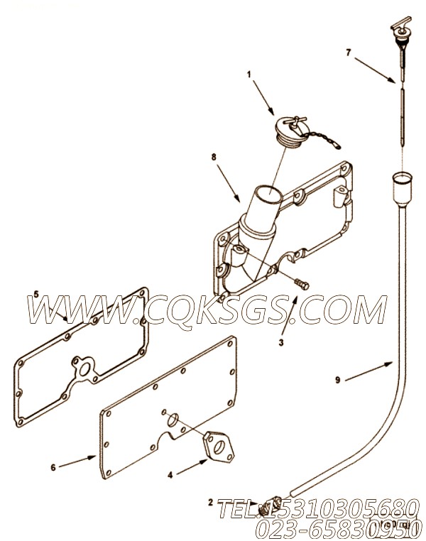 【手孔盖】康明斯CUMMINS柴油机的3070969 手孔盖