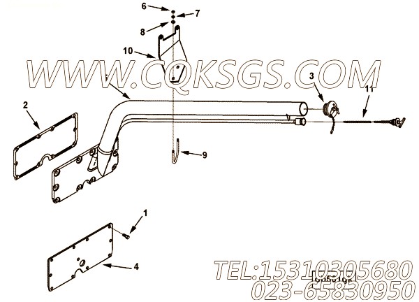 【管支撑】康明斯CUMMINS柴油机的3084222 管支撑