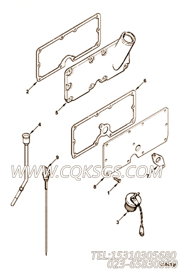 【手孔盖】康明斯CUMMINS柴油机的4055858 手孔盖