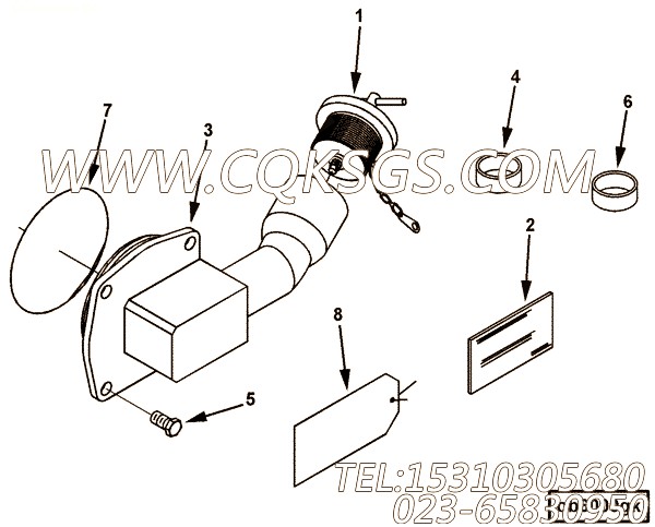 【加油管】康明斯CUMMINS柴油机的3092857 加油管