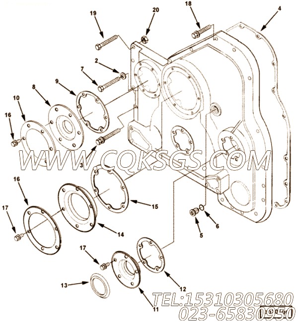 【六角头螺栓】康明斯CUMMINS柴油机的3017500 六角头螺栓