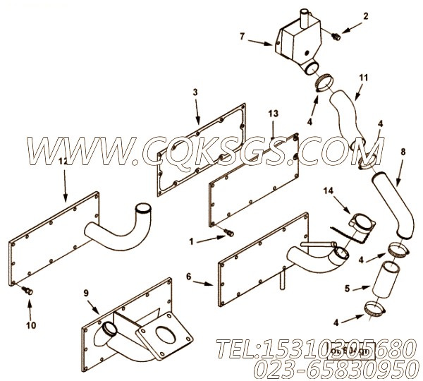 3064321六角螺拴,用于康明斯KTA19-M600柴油发动机AFC 管路组,【船用主机】配件