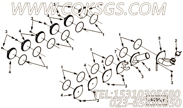 【手孔盖】康明斯CUMMINS柴油机的4065359 手孔盖