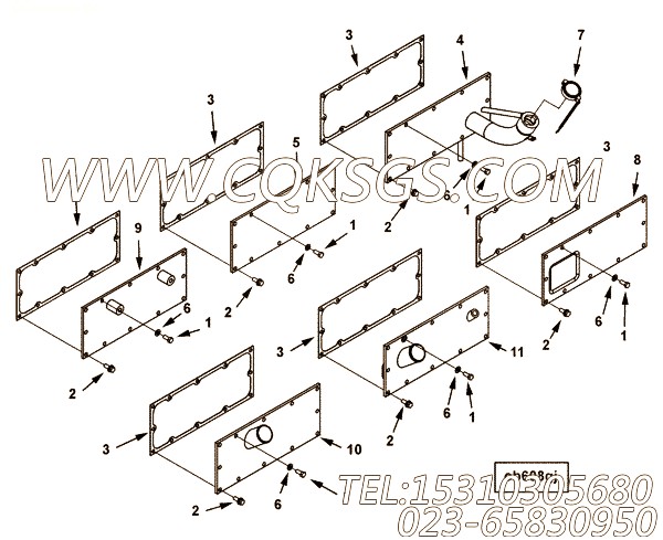 【手孔盖】康明斯CUMMINS柴油机的4924669 手孔盖