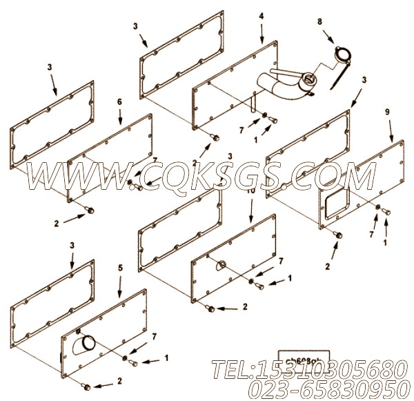 【手孔盖】康明斯CUMMINS柴油机的3636061 手孔盖