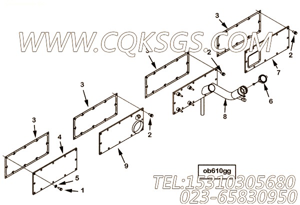 【手孔盖】康明斯CUMMINS柴油机的3639358 手孔盖