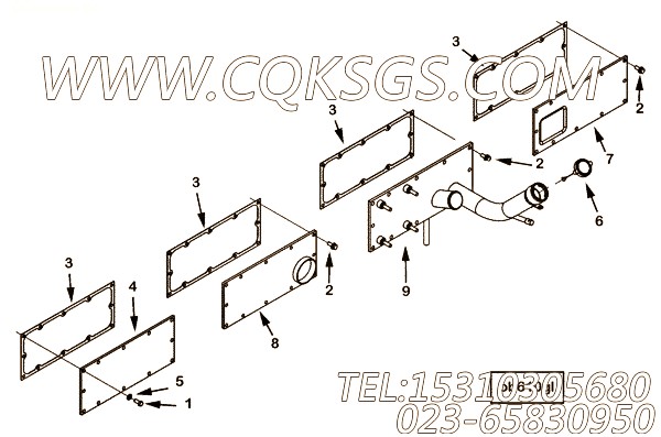 【手孔盖】康明斯CUMMINS柴油机的4978353 手孔盖