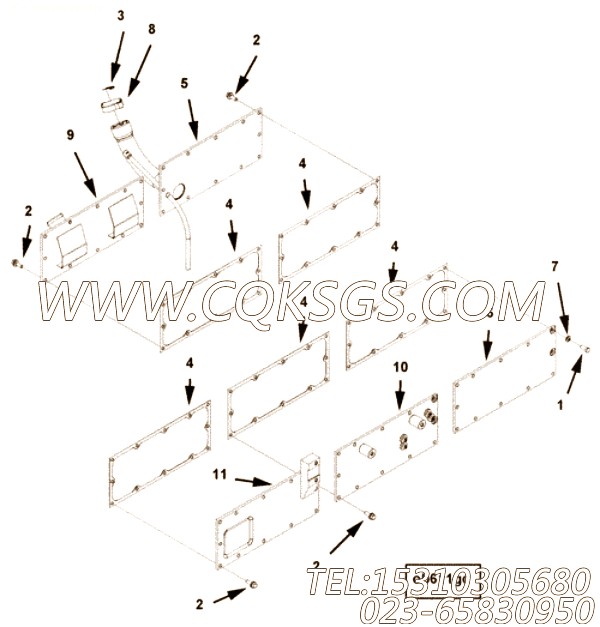 【手孔盖】康明斯CUMMINS柴油机的4951869 手孔盖