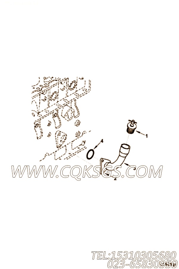 【加油管】康明斯CUMMINS柴油机的3905472 加油管