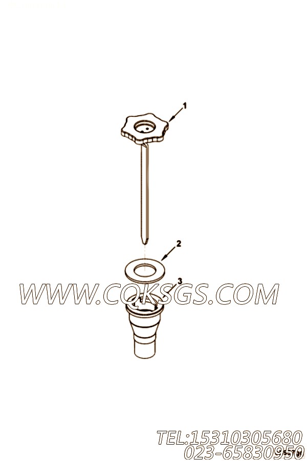 【油尺】康明斯CUMMINS柴油机的3974322 油尺