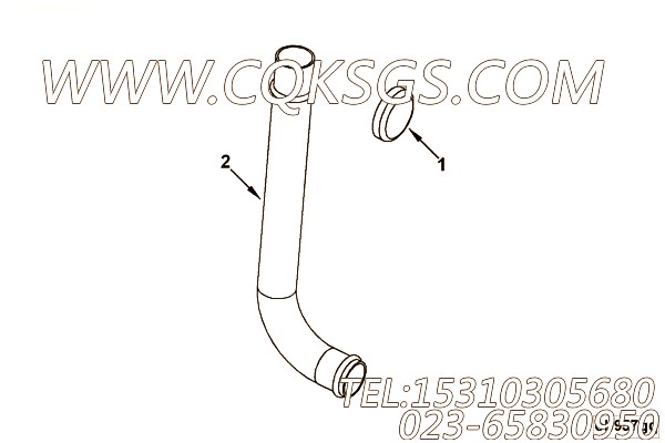 【加油管】康明斯CUMMINS柴油机的3971708 加油管