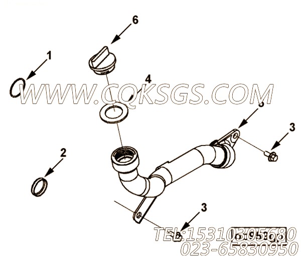 【加油管】康明斯CUMMINS柴油机的3955329 加油管