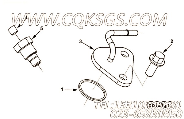 【机油引流管】康明斯CUMMINS柴油机的3972454 机油引流管
