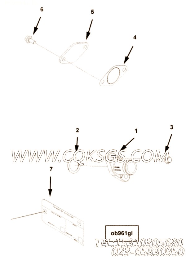 【加油管】康明斯CUMMINS柴油机的2869966 加油管
