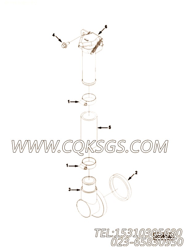 【加油管】康明斯CUMMINS柴油机的3979413 加油管