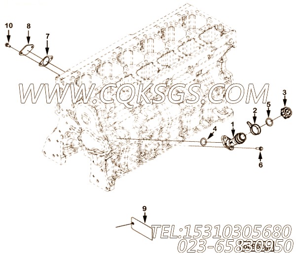 【加油管】康明斯CUMMINS柴油机的2864897 加油管