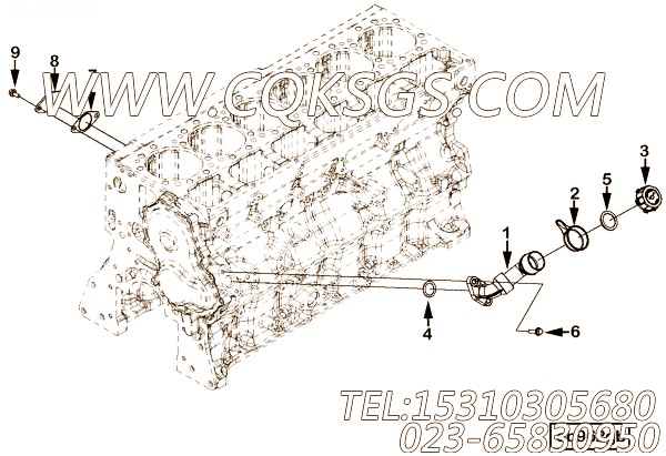 【加油管】康明斯CUMMINS柴油机的2870177 加油管