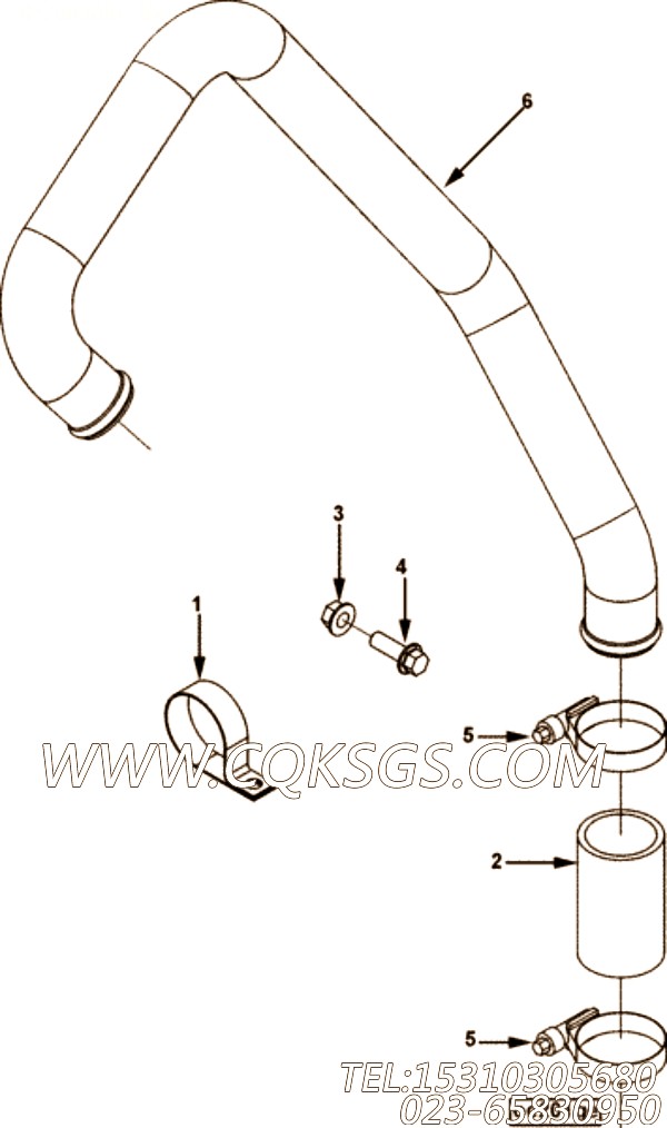 【Tube, Water Transfer】康明斯CUMMINS柴油机的3974561 Tube, Water Transfer