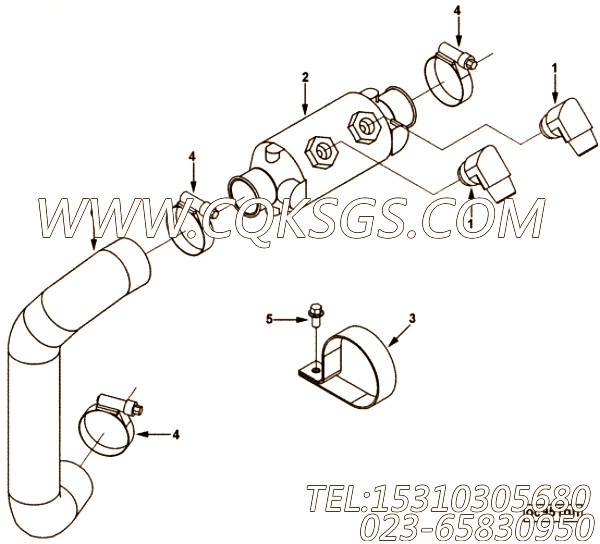 【模压管】康明斯CUMMINS柴油机的3967157 模压管