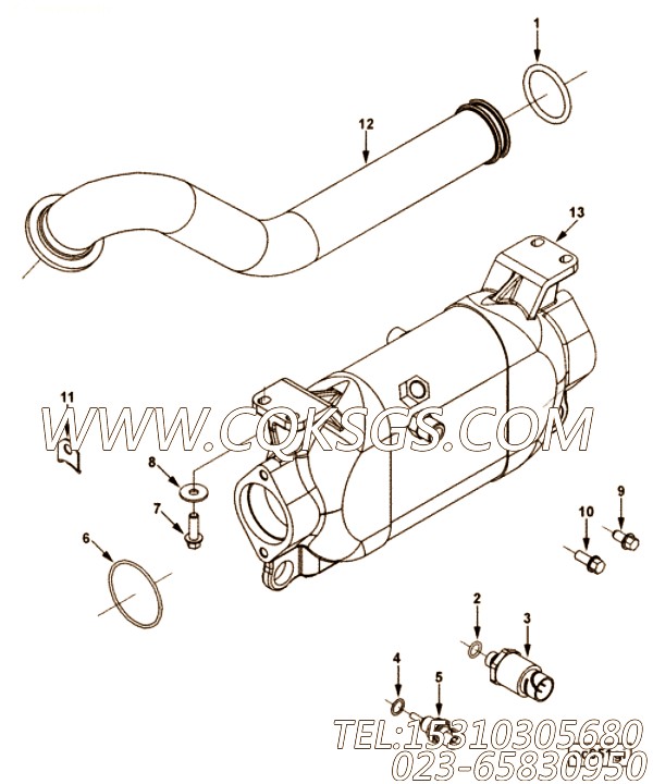 【机油冷却器】康明斯CUMMINS柴油机的3968009 机油冷却器