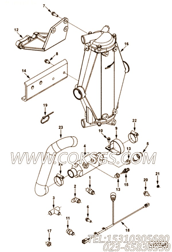 【机油冷却器】康明斯CUMMINS柴油机的2875004 机油冷却器