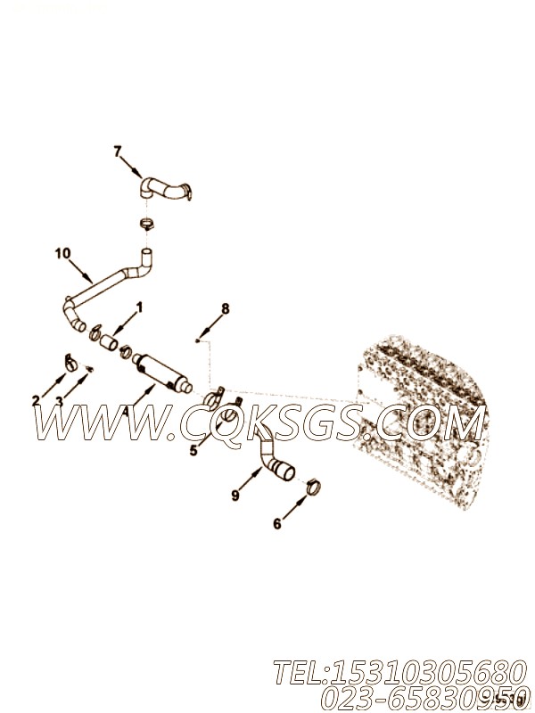 【模压管】康明斯CUMMINS柴油机的3976547 模压管