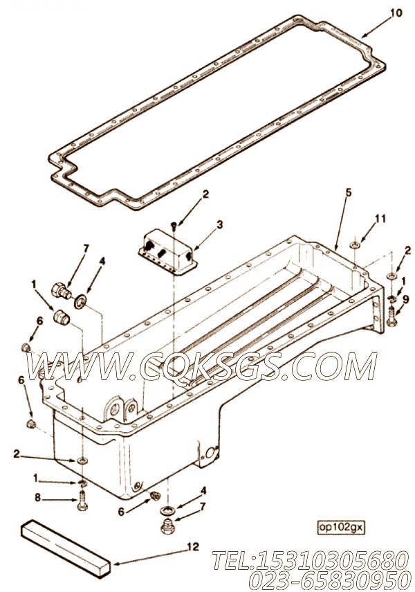 【油底壳】康明斯CUMMINS柴油机的3352675 油底壳