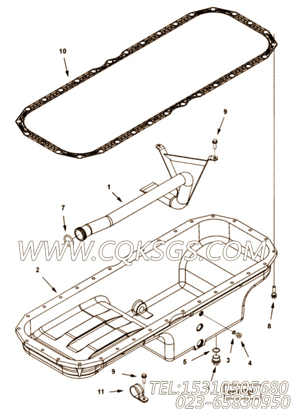 【吸油连接】康明斯CUMMINS柴油机的3102327 吸油连接