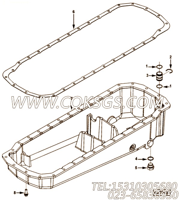 【Pan, Oil TLA】康明斯CUMMINS柴油机的4944235 Pan, Oil TLA