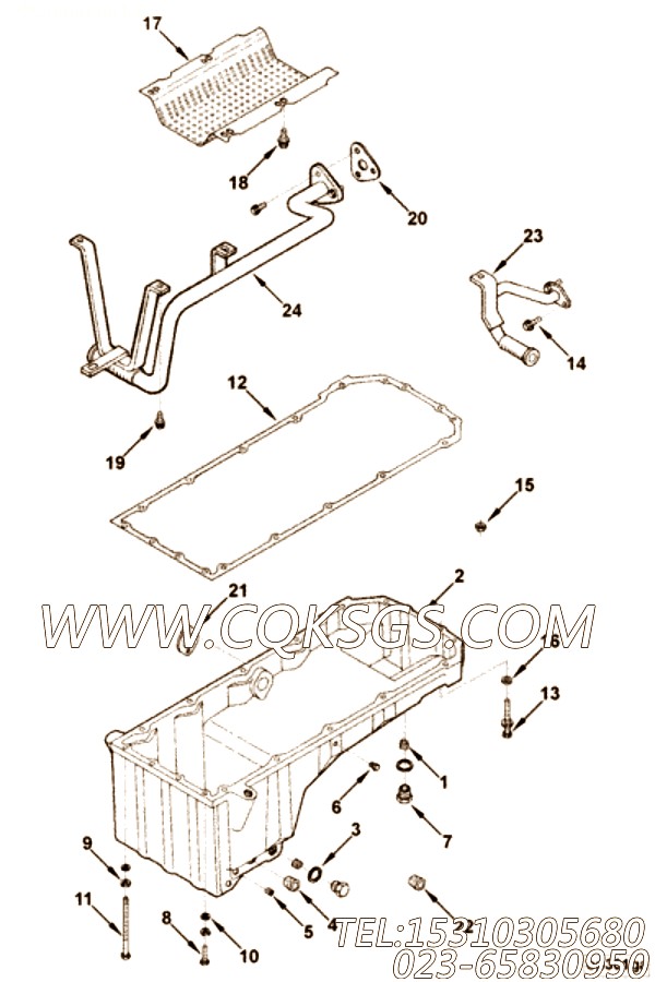 【油底壳】康明斯CUMMINS柴油机的210504 油底壳