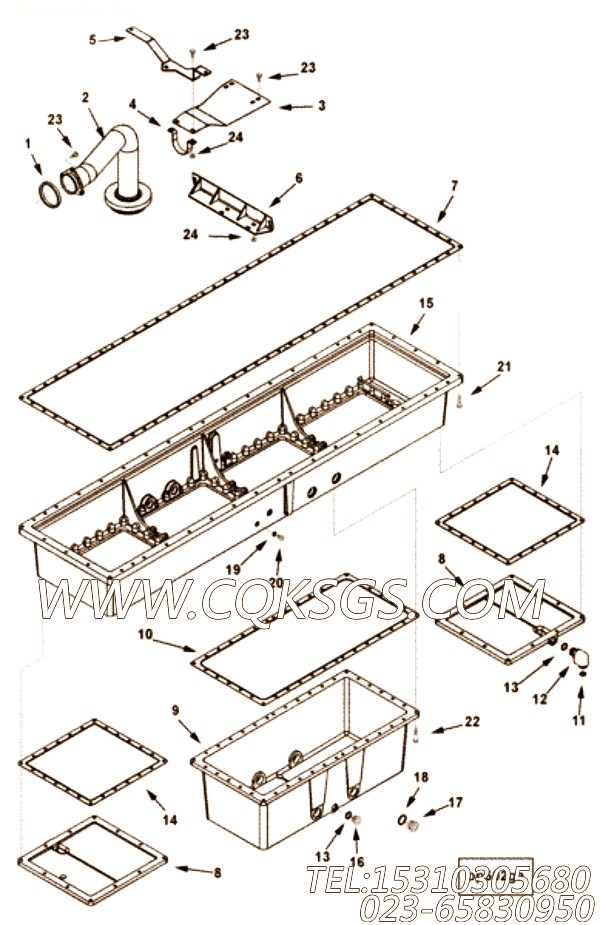 【油底壳】康明斯CUMMINS柴油机的3171565 油底壳